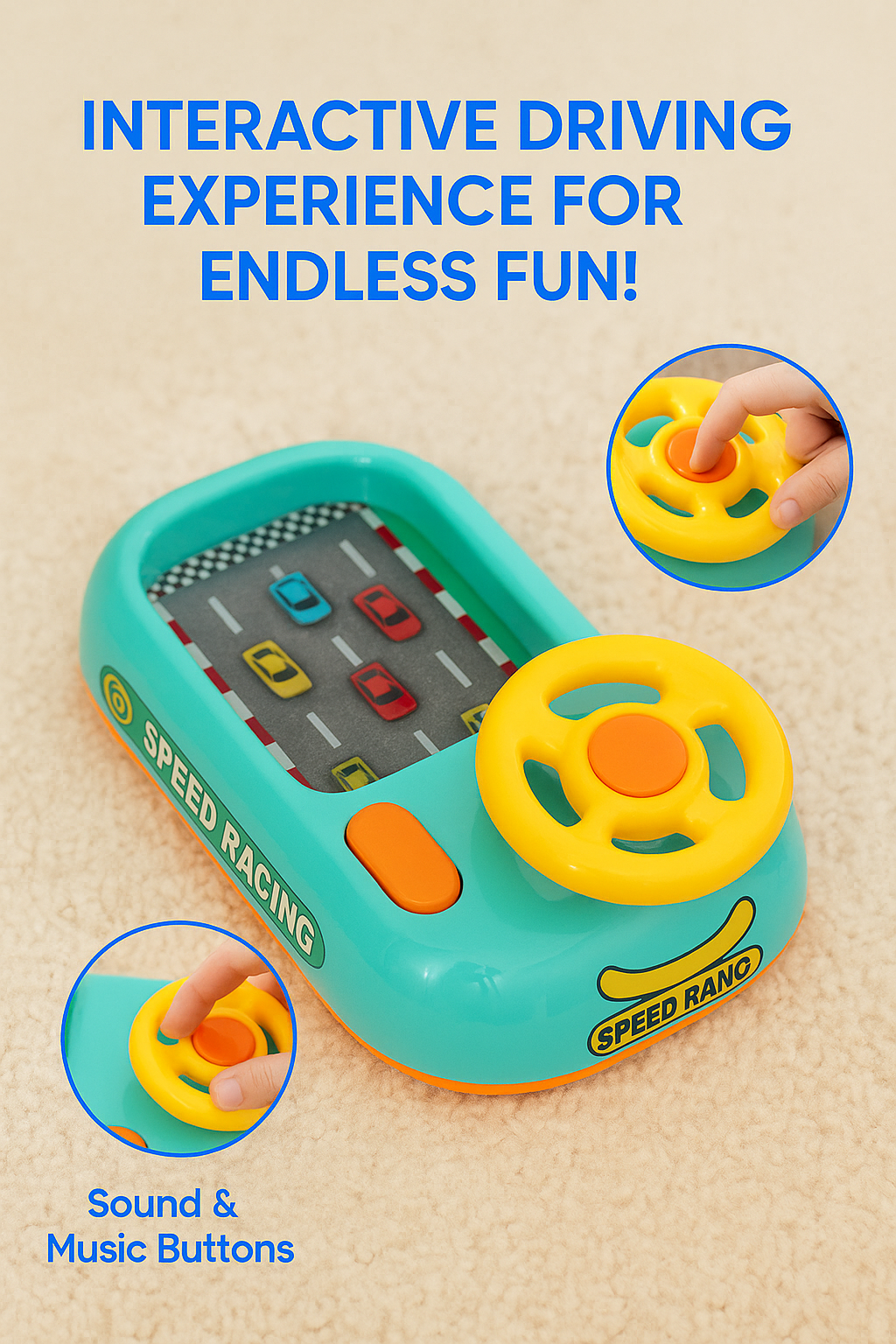 Voxy Race Car Baby Toy Green